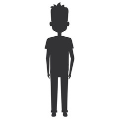 young man avatar character vector illustration design