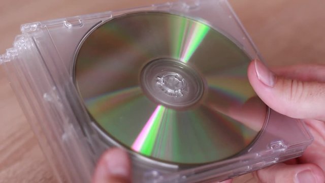 Thumbing through the CD discs