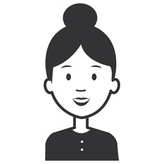 beautiful woman avatar character vector illustration design
