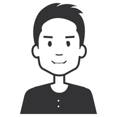 young man avatar character vector illustration design