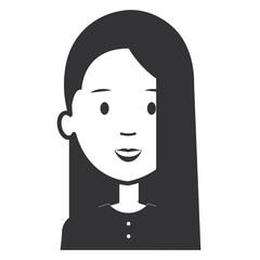 beautiful woman avatar character vector illustration design
