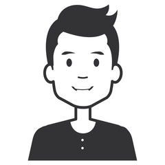 young man avatar character vector illustration design