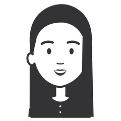 beautiful woman avatar character vector illustration design