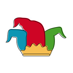 Jester hat isolated icon vector illustration graphic design