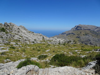 Fototapeta na wymiar mountainous scenery on the way to Sa Calobra, Mallorca, Ballears