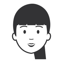 beautiful woman head avatar character vector illustration design