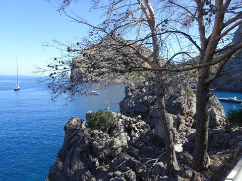 Port on the way to the canyon Torrent de Parais, Mallorca, Ballears