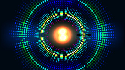 colorful dot sound wave background