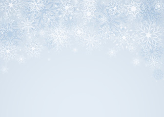 Christmas background with snowflakes. Greeting card or invitation. Merry Christmas and a happy new year. Element for design.