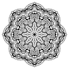 Flower Mandala. Vintage decorative elements.