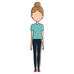beautiful woman avatar character vector illustration design