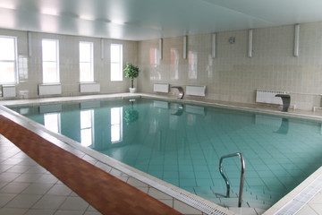 Swimming pool in resort sanatoriums. Indoor swimming pool in the sanatorium of the resort