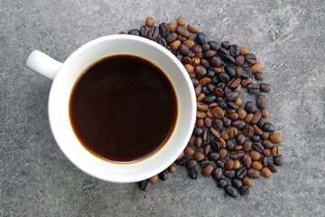 coffee on table background