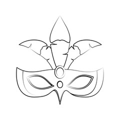Women carnival mask icon vector illustration graphic design