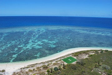 Fototapeta na wymiar Amedee island heliport New Caledonia