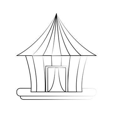 Circus carnival tent icon vector illustration graphic design