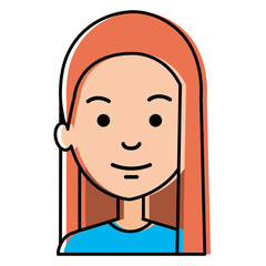 beautiful woman avatar character vector illustration design