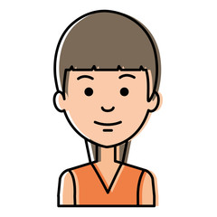 beautiful woman avatar character vector illustration design