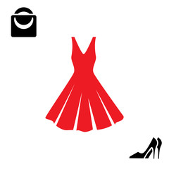 Woman dress icon