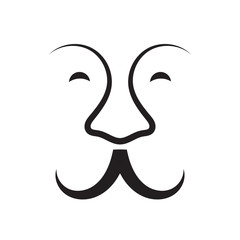 Mustache and nose icon