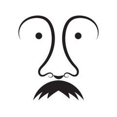 Mustache and nose icon