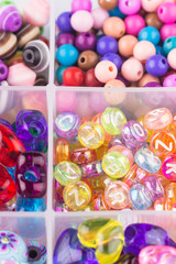 Fototapeta na wymiar Beads in bins