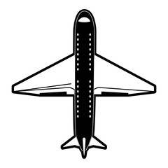 Jet airplane isolated icon vector illustration graphic design