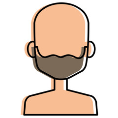 young man shirtless avatar character vector illustration design