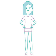 beautiful woman avatar character vector illustration design