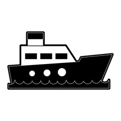 Freigther boat ship icon vector illustration graphic design