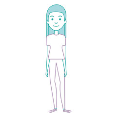 beautiful woman avatar character vector illustration design