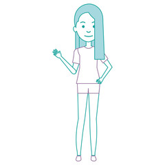 beautiful woman avatar character vector illustration design