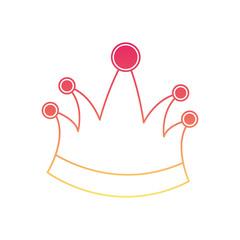 king crown in degraded magenta to yellow color contour