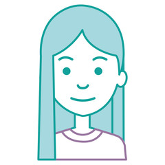 beautiful woman avatar character vector illustration design