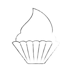 Cupcake sweet dessert icon vector illustration graphic design