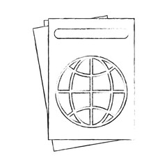 Passport travel document icon vector illustration graphic design