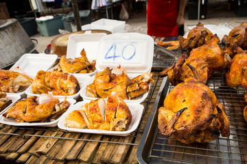 Fresh barbecue chicken on sale
