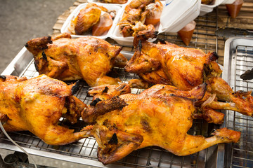 Fresh barbecue chicken on sale