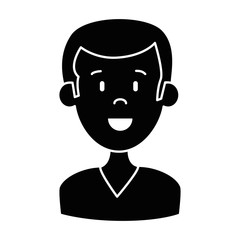 young man avatar character vector illustration design