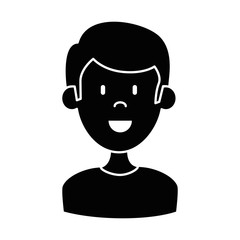 young man avatar character vector illustration design