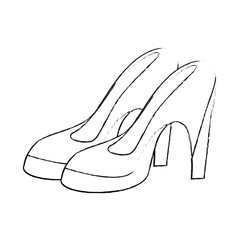 Fashion high heels icon vector illustration graphic design