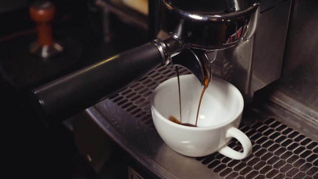 espresso shot with coffee machine