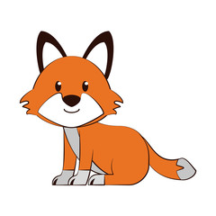 Cute fox cartoon icon vector illustration graphic design