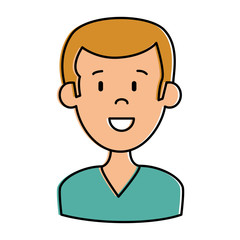 young man avatar character vector illustration design