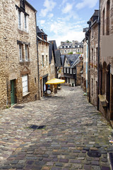 Fototapeta na wymiar Dinan, Rue du Jerzual. Côtes d’Armor. Bretagne