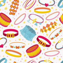 Vector seamless pattern with accessories - 180341549