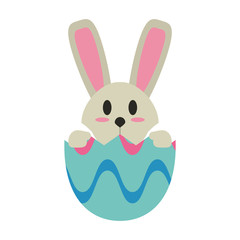 Cute bunny cartoon icon vector illustration graphic design