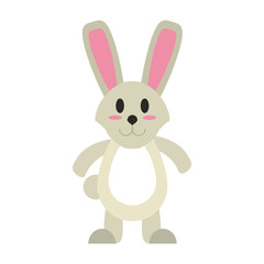 Fototapeta na wymiar Cute bunny cartoon icon vector illustration graphic design