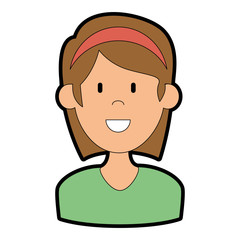 beautiful woman avatar character vector illustration design