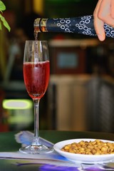 Red sparkling wine